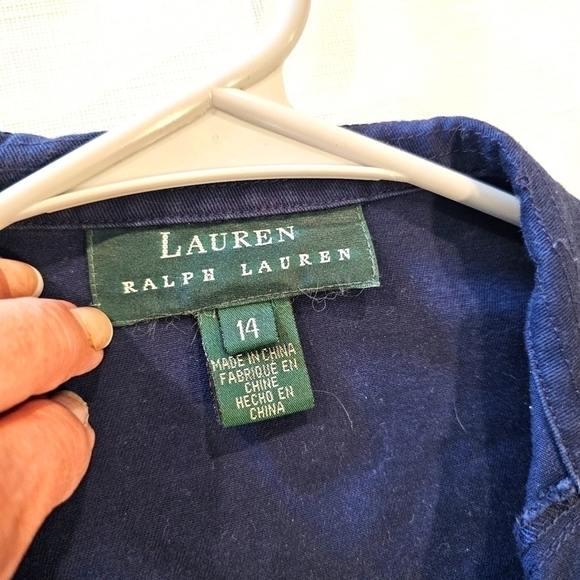 Nwt Ralph Lauren nautical cotton navy blue blazer Jacket sz 14 M L - Picture 7 of 13